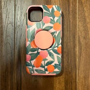 OtterBox Floral Phone Case with Stand - Pink and Orange